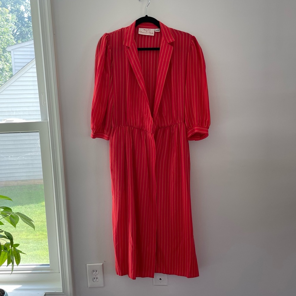 Miss O by Oscar De La Renta Vintage 100% Silk Dress Size 6